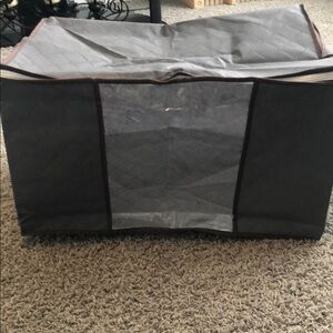 2 Gray Storage Organizers with Clear Front